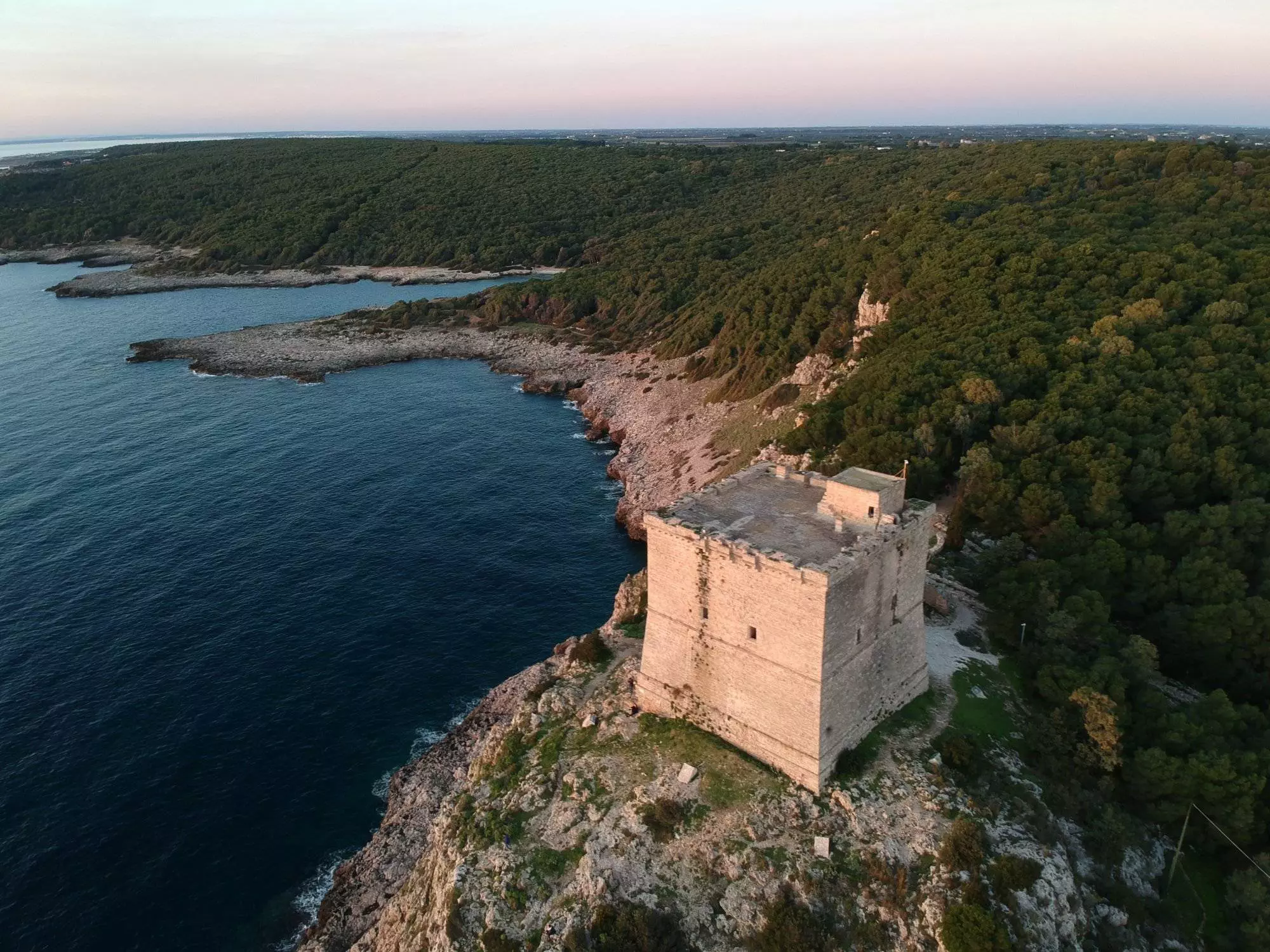 Vista aerea della Torre di Santa Caterina di Nardò - Viaggio nel Salento