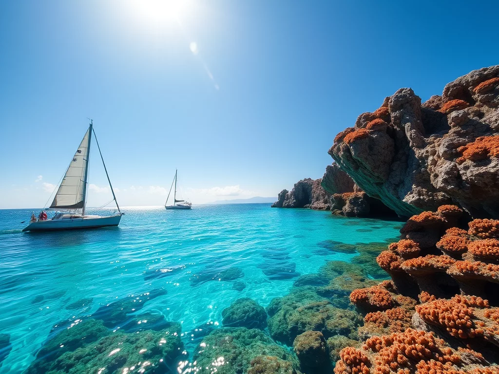 Barche a vela ancorate presso una splendida insenatura - Ph. A.I. - Vacanza da sogno
